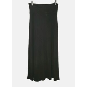 Loveappella Black Maxi‎ Skirt Women's Sz Medium Boho Stretch Casual Normcore